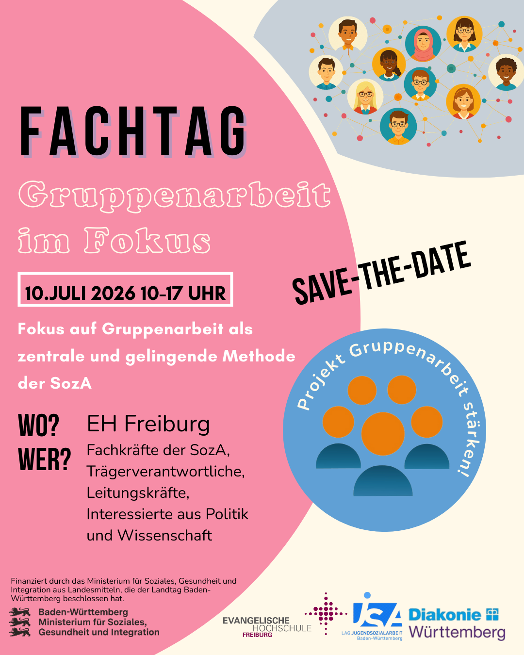 Digitales Werbe Plakat zum Vormerken des Fachtages